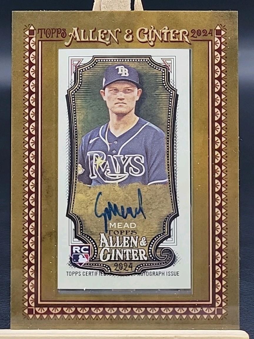 2024 Topps Allen & Ginter Mini Framed Autographs Curtis Mead Rays RC #MA-CM
