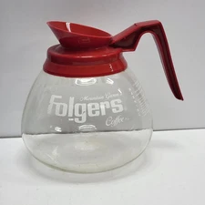 For BUNN Vpr 33200 Commercial Coffee Glass Pot/Carafe/Decanter Red Folgers