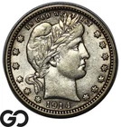 1914 Barber Quarter, Mint Luster, Choice AU+