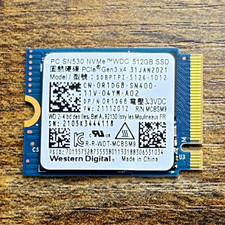 Western Digital PC SN530 512GB M.2 2230 NVMe PCIe Internal SSD Blue SDBPTPZ