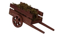 KrippenzubehöR Holzkarren Beladen 15 X 7 X 6 Cm Holz Miniatur-Karren