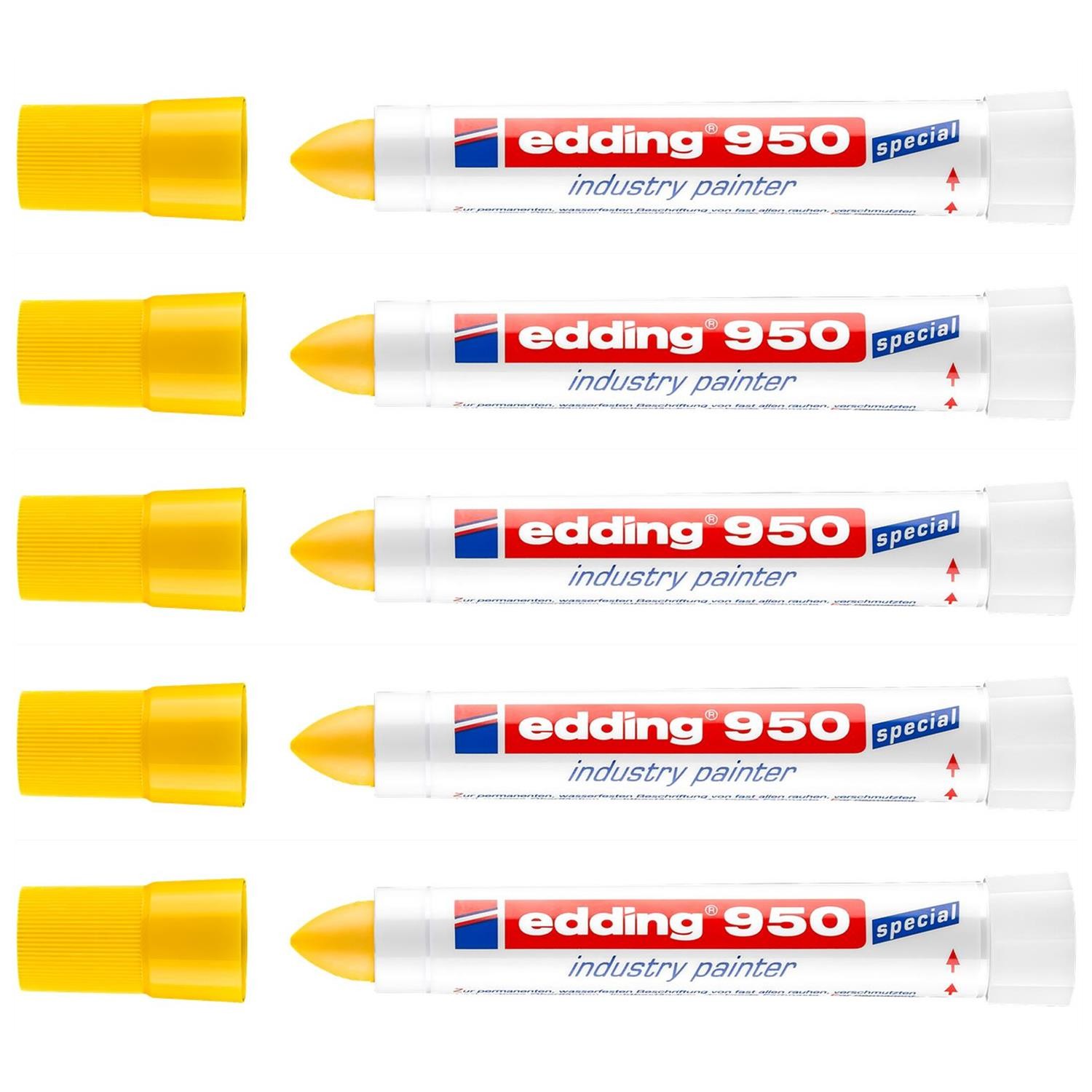 edding 950 marqueur jaune 10 mm pour écrire sur métal rouillé