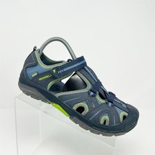 Merrell Hydro Hiker Sandals Unisex Kids Navy Green Closed Toe Water Shoes Size 6