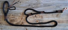 Dog Leashes - Handmade -  The Guiding Grip 2 leashes in 1 - Midnight Paw Edition