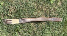 50" Brown Padded Contour Two Tone English Leather Girth Show