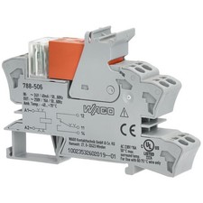 Image of WAGO 788-506 24VAC 16A SPDT-CO DIN Rail Mountable Relay Module