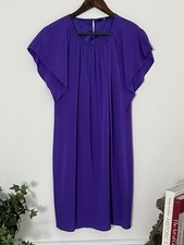 Elie Tahari Deep Purple Silk Cocktail Dress Classic Designer