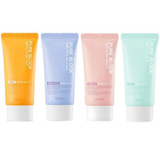  A  PIEU Pure Block Natural Sun Cream 50ml Light/Waterproof/Tone Up/Aqua 50ml