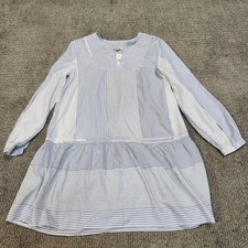 Loft Sheath Dress Blue White Striped Long Sleeve Women's Size XS NWT