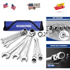 High-Quality 8-Piece Ratchet Wrench Set, Mirror Polished, Ideal for Repair Tasks