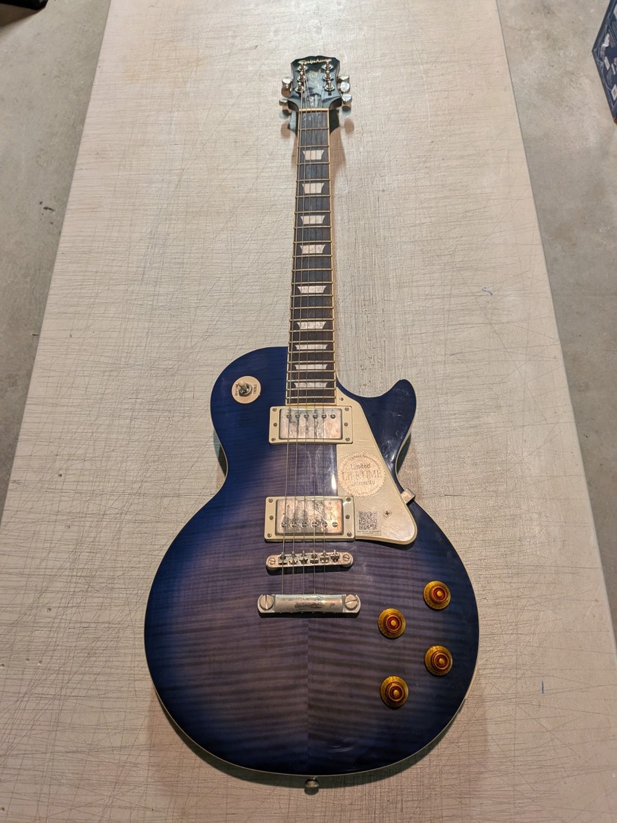 Epiphone Les Paul Standard Pro Blue Electric Guitar Looks