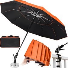 New 60" Folding Magnetic Umbrella,Designed for Outdoor Work,600Lb Strong Suction