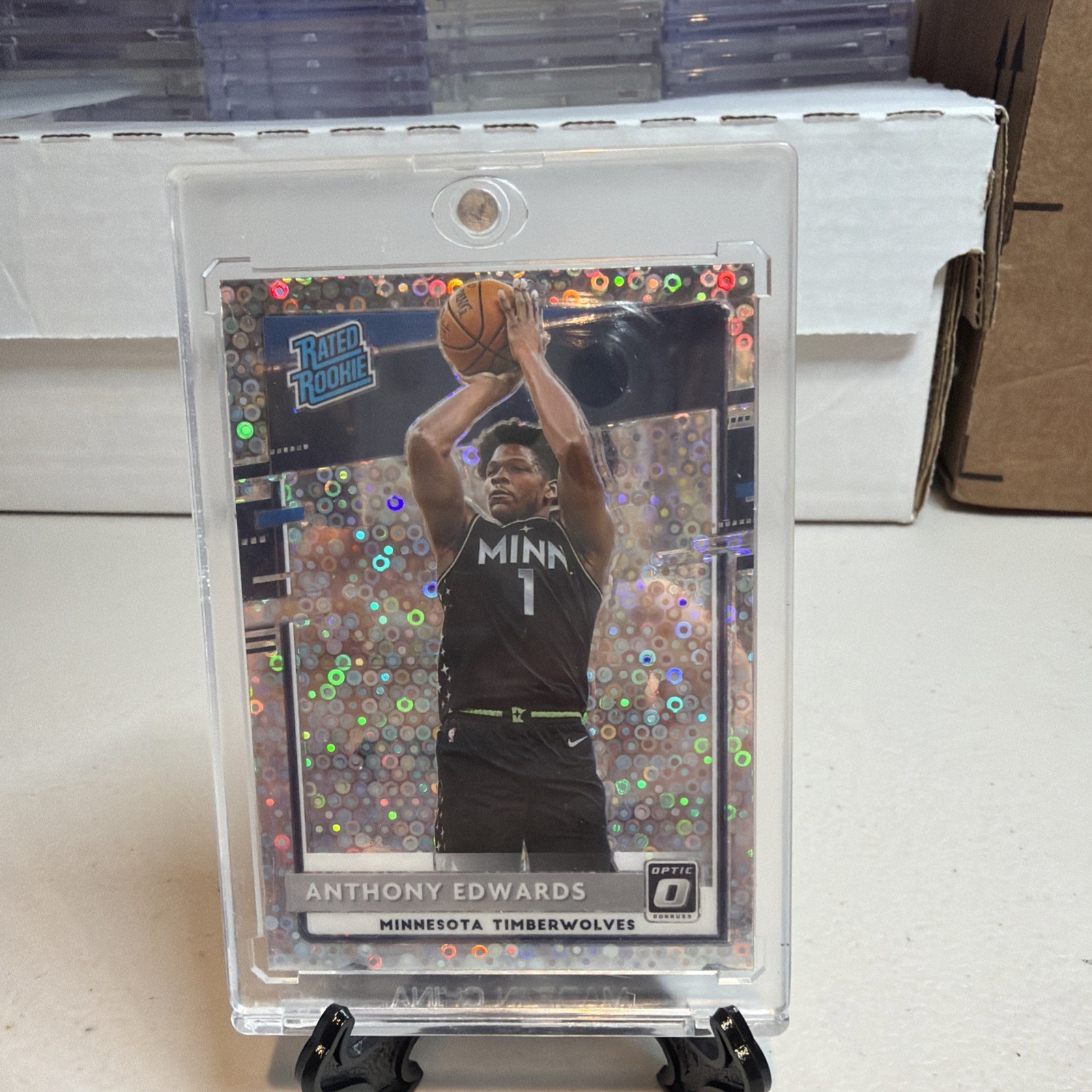 Anthony Edwards 2020-21 DONRUSS OPTIC  RC Rated Rookie Fast Break Prizm No. 151