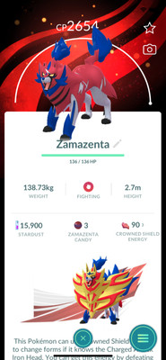 Zamazenta L25 Special Back ! Registered or Unregistered ! 30 Days Friendship !