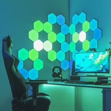 Ultra Thin Hexagon Quantum Lights RGB DIY Bluetooth WiFi Wall Night Light for