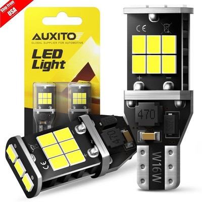 AUXITO Canbus 912 921 T15 W16W 904 White LED Bulbs for Car Backup Reverse Light