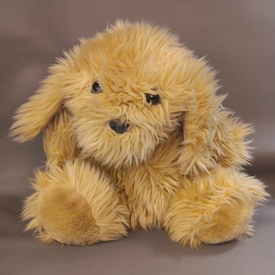 Vtg Fluffyville Shaggy Beige Dog Hand Puppet Creative Play Plush Toy Floppy Ears