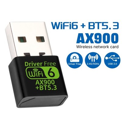 USB WiFi 6 Bluetooth Adapter RTL8851BU Dual Band 900Mbps for PC Laptop Desktpp