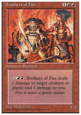 Brothers of Fire - 4E MTG - Medium Play