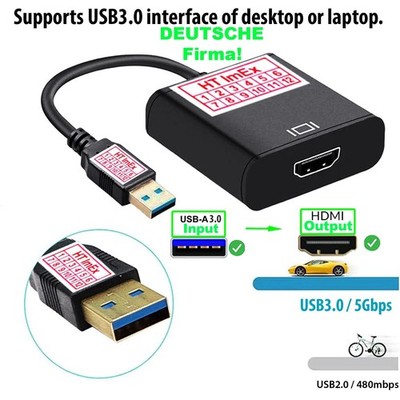3.0 HT-ImEx USB > HDMI Video Grabber 1080p Capture Eingang Raspberry Pi Mac PC