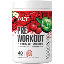 ALT Pre Workout 40 Servings Sour Green Cherry Performance Amplifier 440g NEW