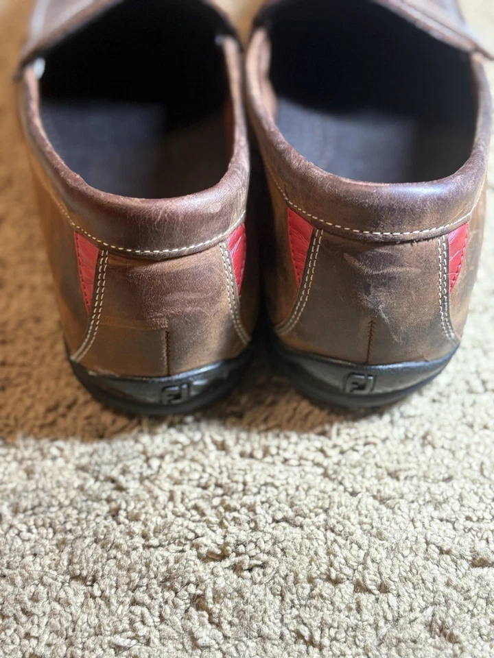 FootJoy FJ Loafers Men's 14M Club Casuals Dark Brown Leather 79011 Golf - Image 3 of 4