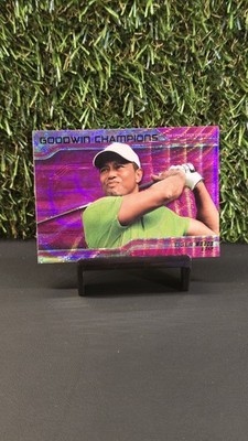 Tiger Woods 2023 Upper Deck Goodwin Champions #P52 Platinum Pink Wave