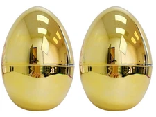 GiftExpress Jumbo Easter Eggs - 10" Tall x 7" Wide Extra Large Empty Gold