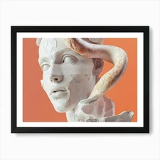 Woman With Snakes On Her Head Art P Framed Wall Art Poster Canvas Print Picture