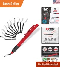 Durable ABS Handle Deburring Tool Kit with 11 HSS Blades for Various Materials