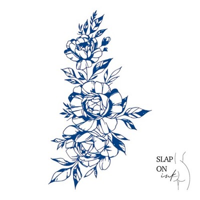 Blumenstrauß - Medium Semi Permanent Tattoo Wasserdicht Kunst Männer Frauen Temporär