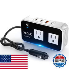 Ysolx 200W Car Power Inverter 12V To 110V For Vehicles Car Plug Adapter Outlet