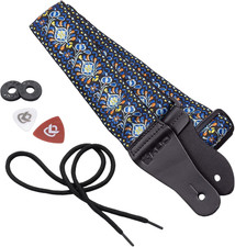 KLIQ Vintage Woven Guitar Strap for Acoustic and Electric Guitar '60S Jacquard
