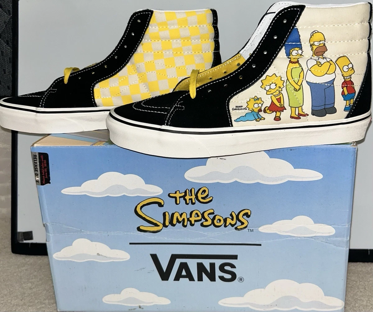 Vans Sk8-Hi The Simpsons 1987-2020 Black Yellow Shoes VN0A4BV617E Men\'s Sz 9.5 Vans Sk8 Hi The Simpsons 19872020 - Unisex Sports main image 3