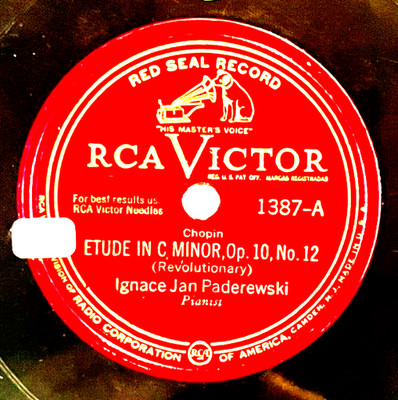 Ignace Jan Paderewski - Etude In C Minor/Etude In G Flat Major - RCA Record 10''