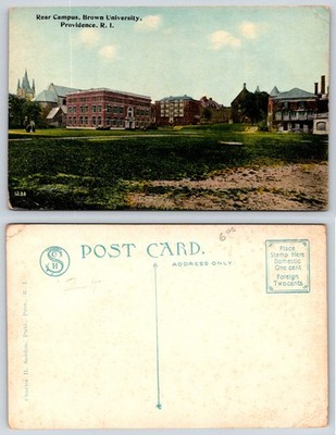 Providence Rhode Island Brown University Rear Campus Postcard AG479