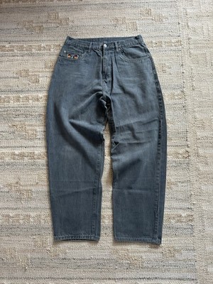 RARE Alien Workshop Global takeover 2001 USA Jeans Blue Skate Denim 90s Y2K