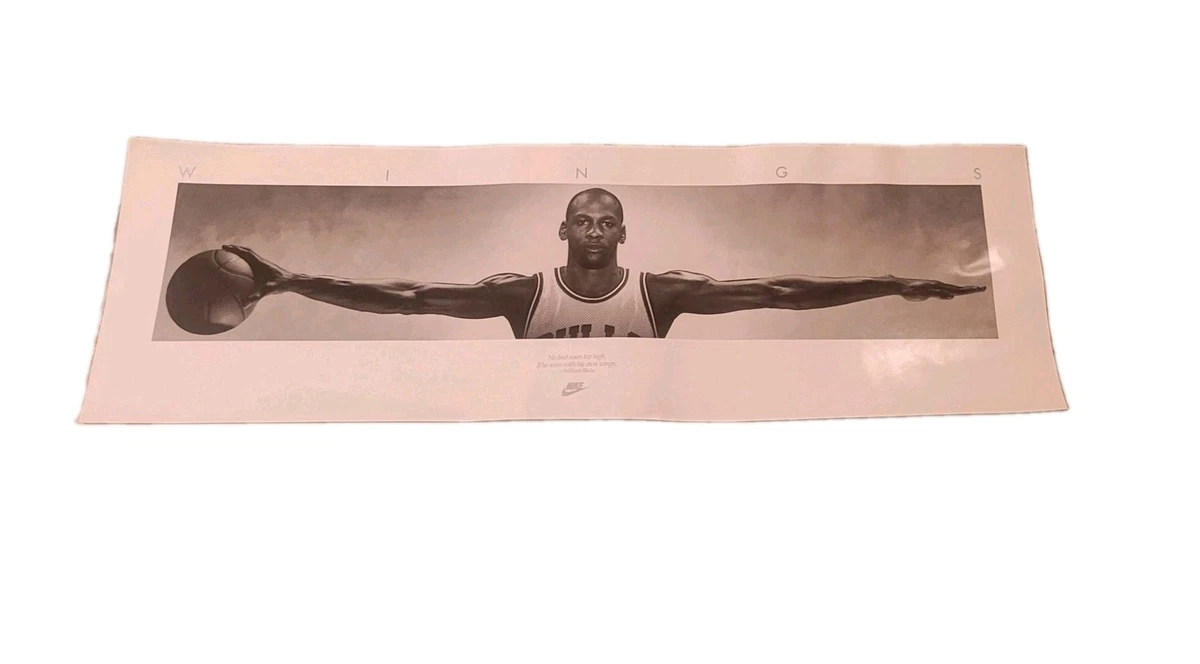 Michael Jordan Wings Poster Indiana Vintage Sports Posters for