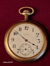 Antique 1914 Elgin Pocket Watch Model 3 Grade 345. 17j Size 12s Working