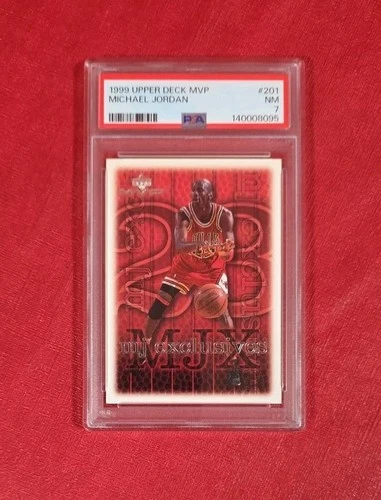 1999 Upper Deck MVP #201 Michael Jordan Chicago Bulls NBA Card PSA 7