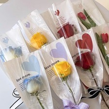 20pcs Romantic Bouquet Packaging Bags Flower Arrangement Bags Mother's Day