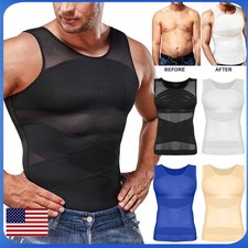 Camiseta Interior Deportiva para Hombre Faja de Compresi n Abdomen Control Tanks