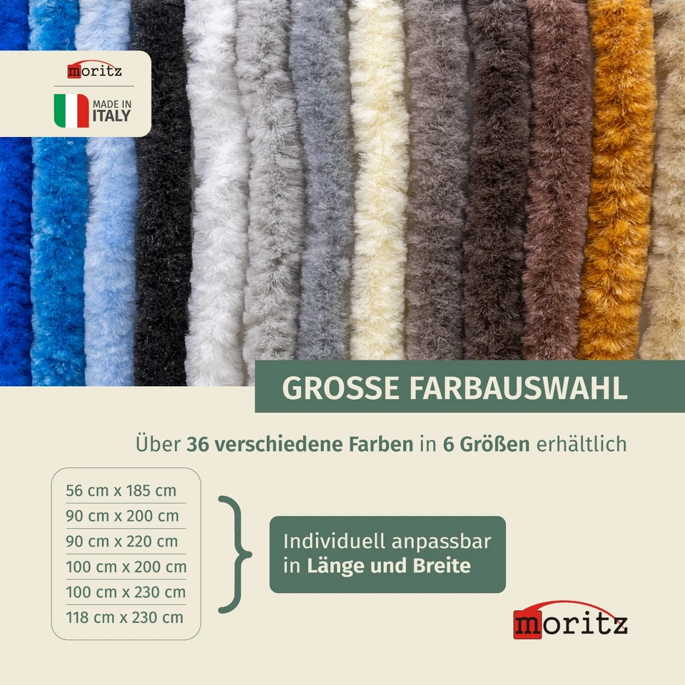 Flauschvorhang Türvorhang Insektenschutz Wohnwagen Camping Fadenvorhang Chenille - Bild 4 von 4