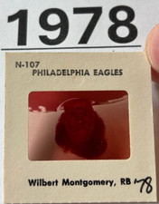 WILBERT MONTGOMERY 1978 NFL FOOTBALL TV MEDIA SLIDE PHILADELPHIA EAGLES ROOKIE