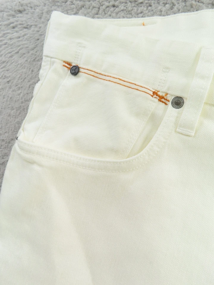 Pantalones de mezclilla Tommy Bahama para hombre 35x34 blancos clásicos elásticos relajados auténticos Foto 3 de 4