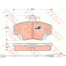 TRW Bremsbeläge GDB1465 Bremsklötze für Renault Megane I BA0/1_