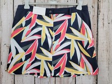 NEW Lady Hagen 16 Golf Skort Skirt with Shorts 17" Performance Navy Blue tropics