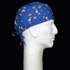 Peanuts Gang Independence Day theme scrub hat