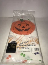 Duni Leak Resistant Pumpkin 54”x108” 2ply Poly/ Tablecover