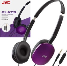 JVC Flats On-Ear Wired Headphones - Flat Foldable Design - 30mm Driver for Power